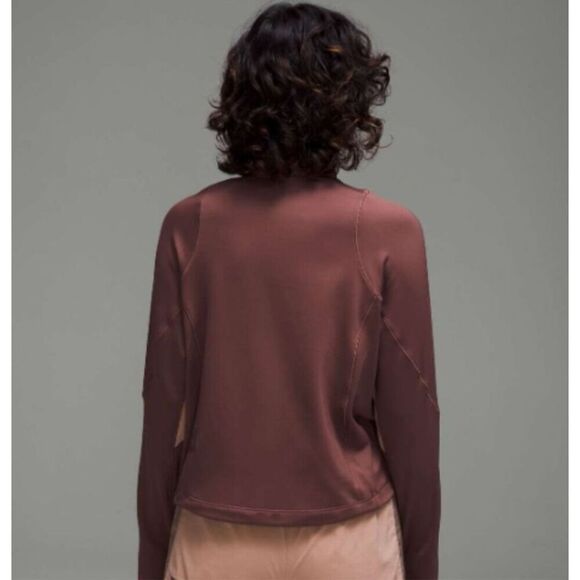 Lululemon Tech Fleece Hiking 1/4 Zip Pullover, Size 8 NWT Dark Oxide / Pink Clay - Picture 2 of 12